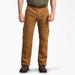 Dickies Men's Regular Fit Duck Cargo Pants - Stonewashed Brown Size 34 X (DP902)