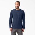 Dickies Men's Cooling Long Sleeve Pocket T-Shirt - Dark Navy Heather Size L (SL600)
