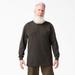 Dickies Men's Big & Tall Heavyweight Long Sleeve Henley T-Shirt - Chocolate Brown Size 3 (WL451)