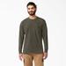 Dickies Men's Heavyweight Long Sleeve Pocket T-Shirt - Moss Green Size S (WL450)