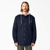 Dickies Men's Duck Hooded Shirt Jacket - Dark Navy Size 2 (TJ203)