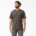 Dickies Men's Heavyweight Heathered Short Sleeve Pocket T-Shirt - Chocolate Heather Size 4 (WS450H)