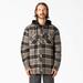 Dickies Men's Flannel Hooded Shirt Jacket - Slate Graphite Plaid Size S (TJ201)