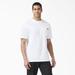 Dickies Men's Lightweight Short Sleeve Pocket T-Shirt - White Size L (WS436)