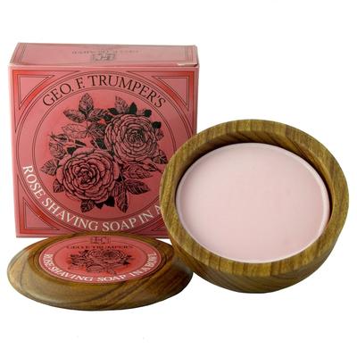Geo. F. Trumper Rose Hard Shaving Soap Wooden Bowl 80 g Herren Image