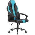 Beliani - Chaise Gamer Fauteuil de Bureau Revêtement Cuir pu Noir et Bleu Assise Confortable