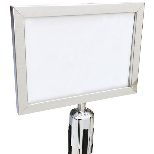 Porte-affiche A4 Horizontal Diamètre 76mm Inox - Manutan Expert