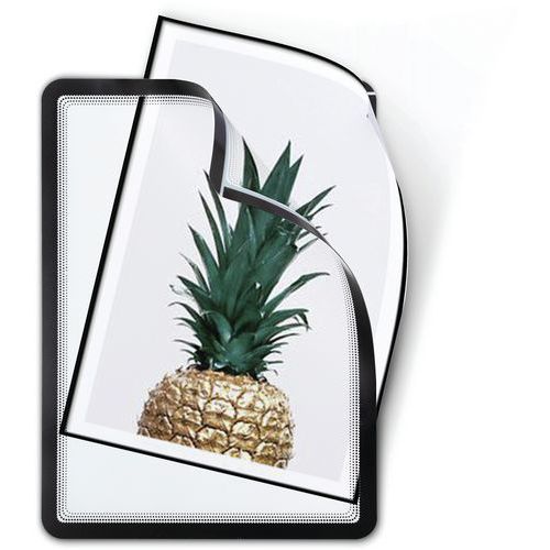 Pochette-cadre D'affichage Magneto Dos Magnétique A4 Noir - Djois Made By Tarifold