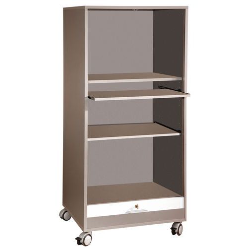 armoire info mobile grise