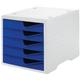 module styroswingbox 5 tiroirs gris bleu