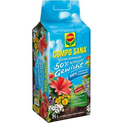 Sana Qualitäts-Blumenerde ca. 50% weniger Gewicht 25l - Compo