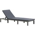 Vidaxl - Lettino Prendisole con Cuscino in Polyrattan Antracite