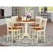 Charlton Home® Smithson Counter Height Rubberwood Solid Wood Dining Set Wood in White | Wayfair 1371FE5CF3F24402B1D01C28A8BB7DF1