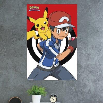 Trends International Pokémon - Ash and Pikachu Paper Print POD14862