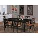 Darby Home Co Beesley Butterfly Leaf Rubberwood Solid Wood Dining Set Wood/Upholstered in Black | 30 H in | Wayfair