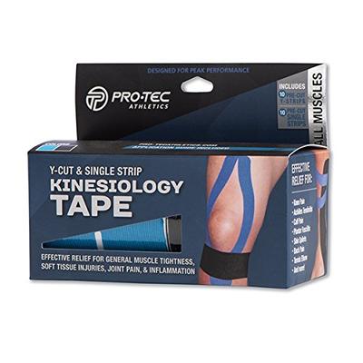 Pro-Tec Athletics Pre-Cut Kinesiology Tape (Blue/Black)
