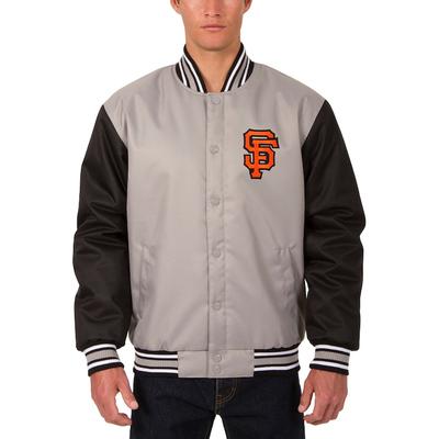 San Francisco Giants JH Design Poly Twill Jacket - Gray/Black