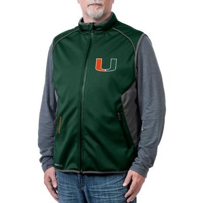Franchise Club Green NCAA Miami (FL) Hurricanes Stadium Softshell Vest