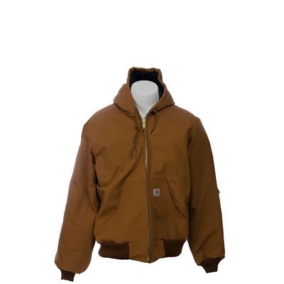 Carhartt Brown Duck Quilted Flannel Lined Active Jacket