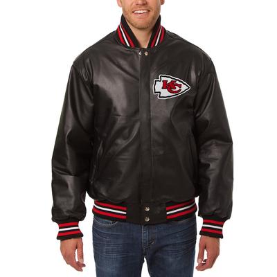 Kansas City Chiefs JH Design Leather Full-Snap Jacket - Black