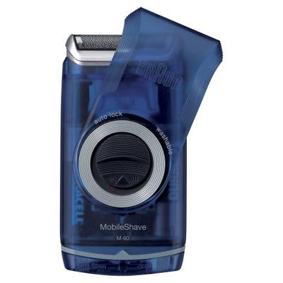 Electric Razor for Men by Braun, M60b Mobile Electric Shaver, Washable, Blue