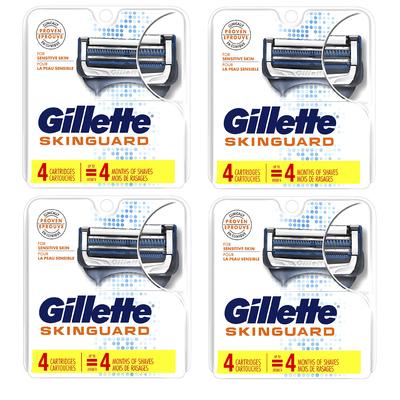 Gillette Skinguard Men's Razor Blade Refill For Sensitive Skin, 4 Count (4 Pack)