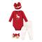 Hudson Baby Girls' Infant Bodysuits Christmas - Red 'Believe' Unicorn Long-Sleeve Bodysuit Set - New