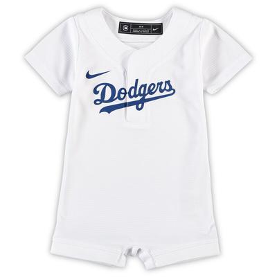 Los Angeles Dodgers Nike Newborn & Infant Official Jersey Romper - White