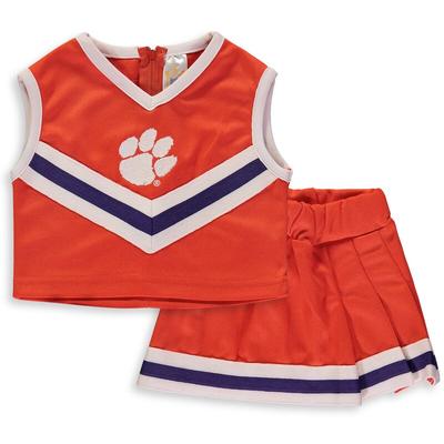 "Clemson Tigers Girls Toddler Orange Two-Piece Cheer Set"
