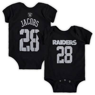 "Josh Jacobs Las Vegas Raiders Newborn & Infant Black Mainliner Name Number Bodysuit"