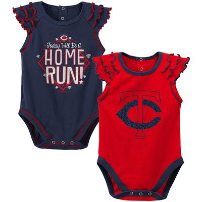 Newborn & Infant Navy/Red Minnesota Twins Shining All-Star 2-Pack Bodysuit Set, Infant Boy's, Size:
