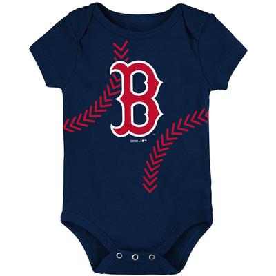 "Newborn & Infant Navy Boston Red Sox Running Home Bodysuit"