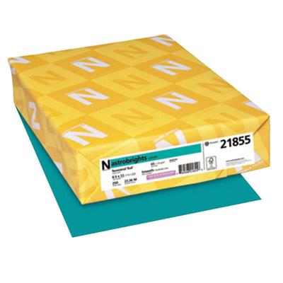 Astrobrights 21855 8 1/2" x 11" Terrestrial Teal Pack of 65# Smooth Color Paper Cardstock - 250 Shee