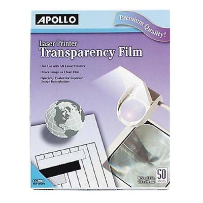 Apollo Laser Printer Transparency Film - Pack Of 50, APOCG7060