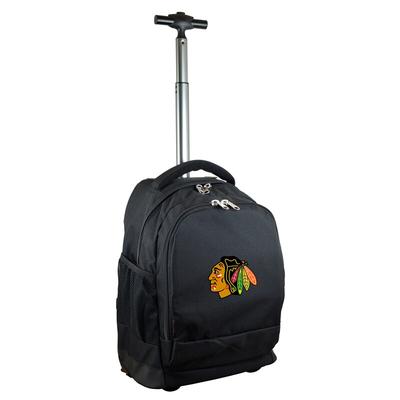 "Chicago Blackhawks Black 19'' Premium Wheeled Backpack"
