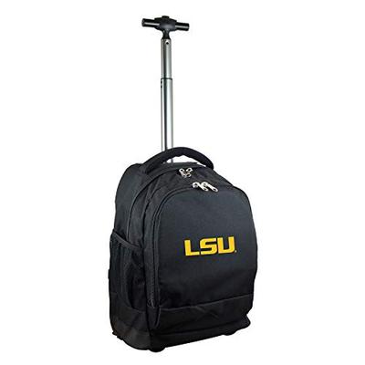 NCAA LSU Tigers Expedition Wheeled Backpack, 19-inches, Black