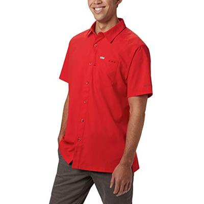 Columbia Men's Slack Tide Camp Shirt, Red Spark, Large