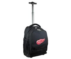 Denco NHL Detroit Red Wings 19 in. Black Wheeled Premium Backpack