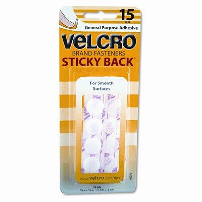 Hook & Loop Fastener USA Inc Sticky-Back VELCRO® Brand Dot Fasteners on Strips 5/8" dia Black 15 Set