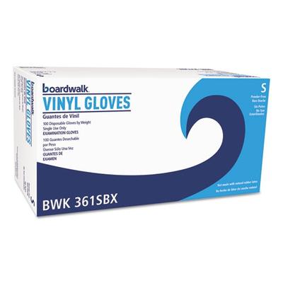 Boardwalk BWK361SCT Exam Vinyl Gloves, Clear, Small, 3.6 mil, 1000 Per Carton