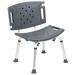 Flash Furniture HERCULES Series Tool-Free and Quick Assembly, 300 Lb. Capacity, Adjustable Gray Bath