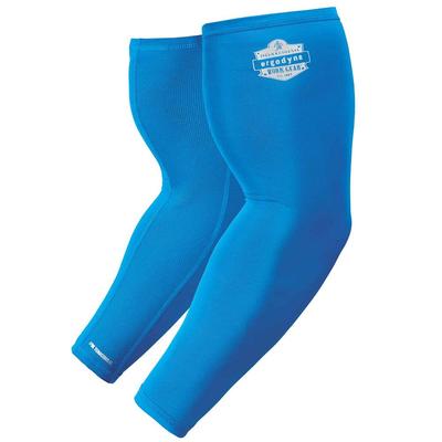 Ergodyne Chill-Its 6690 Large Blue Cooling Arm Sleeves, Adult Unisex