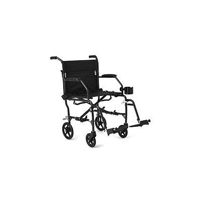 Medline Deluxe Ultra-Lightweight Transport Chair - Black