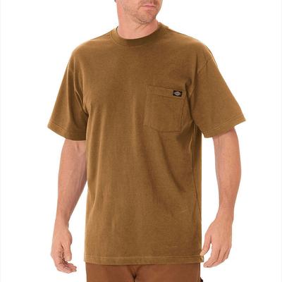 Dickies WS450 Heavyweight Short-Sleeve Pocket Tee-Big & Tall, Mens, Size Xx-large Tall, Brown