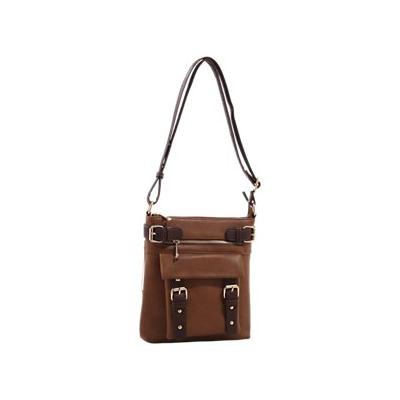 Emperia Hannah Concealed Carry Lock and Key Crossbody Bag - Tan