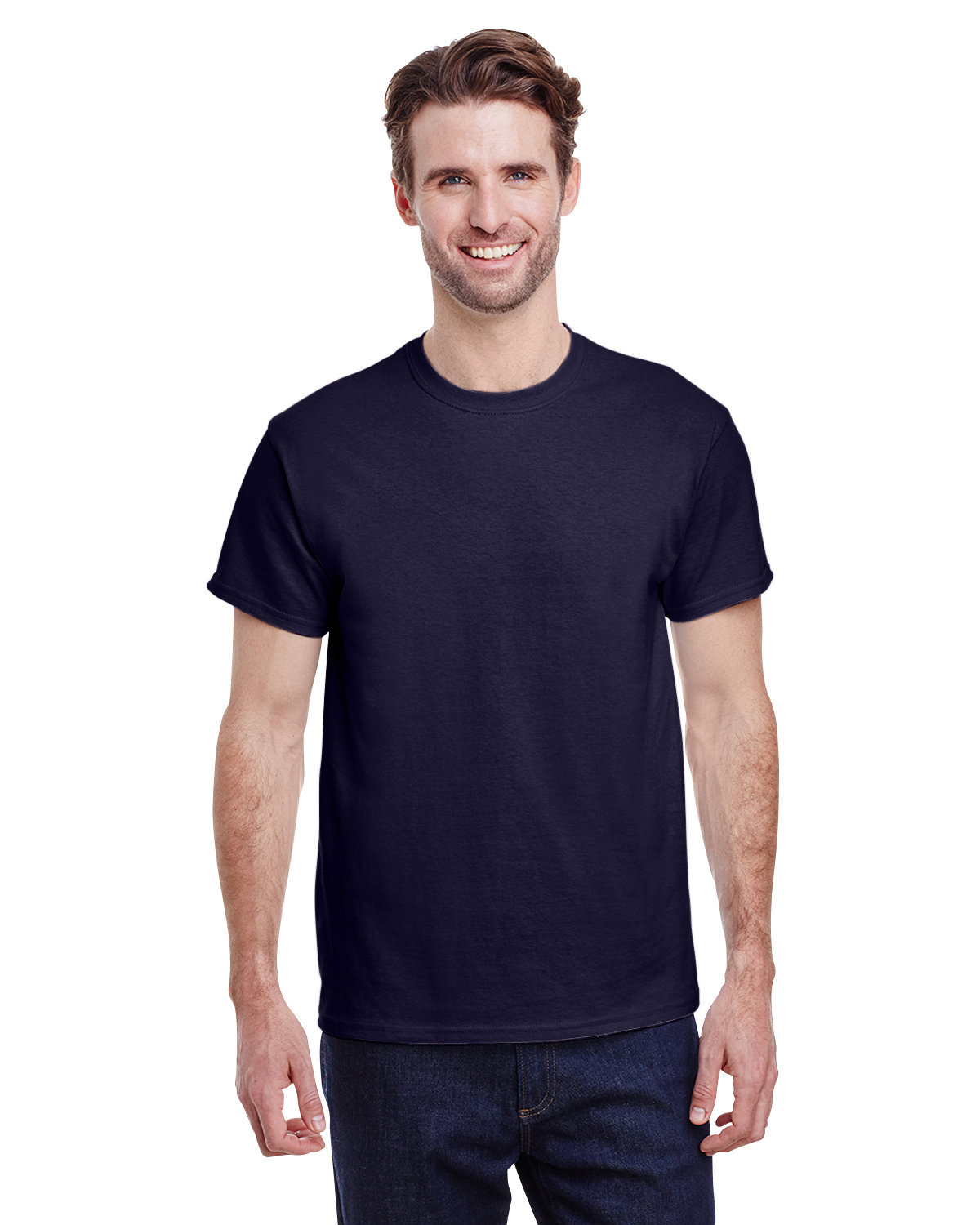 Gildan G500 Adult Heavy Cotton T-Shirt in Navy Blue size 5XL 5000, G5000
