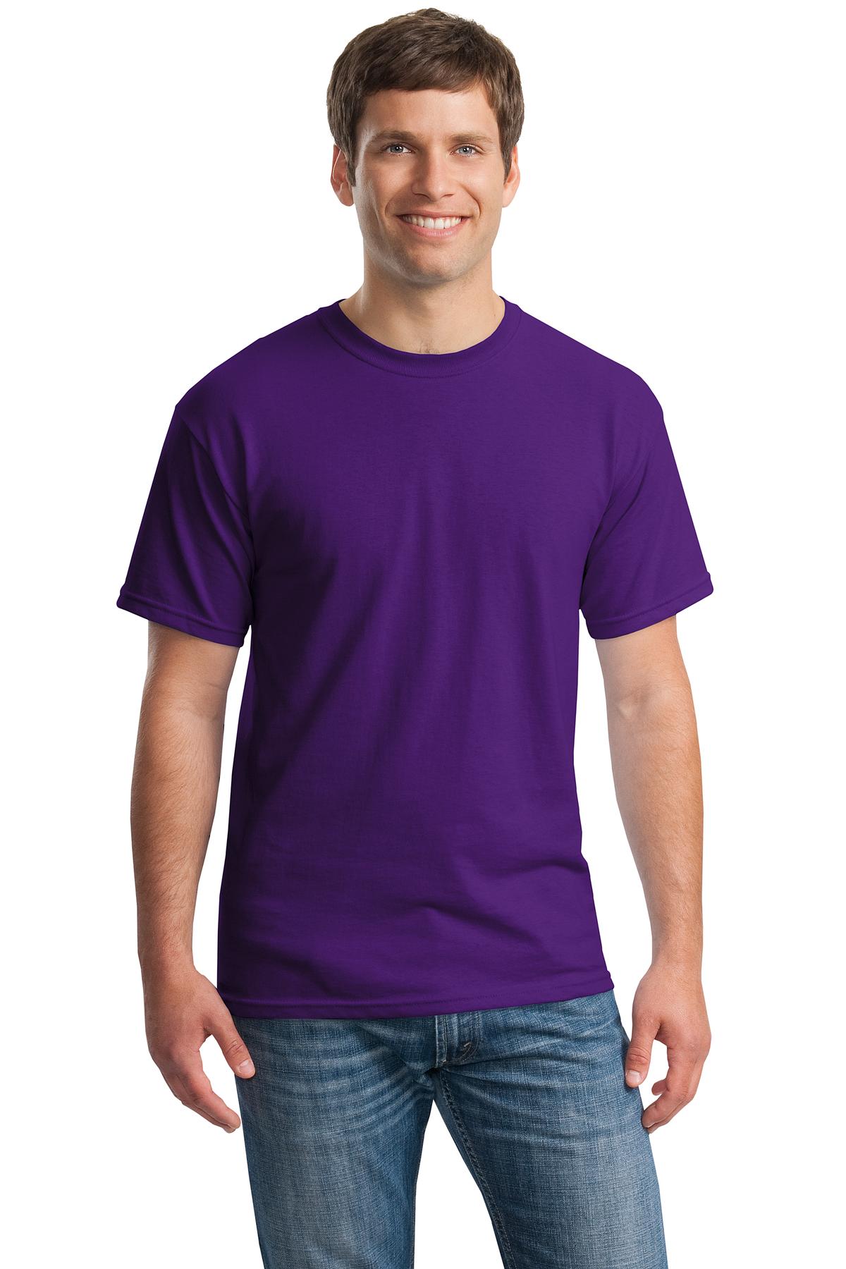 Gildan G500 Adult Heavy Cotton T-Shirt in Purple size Medium 5000, G5000