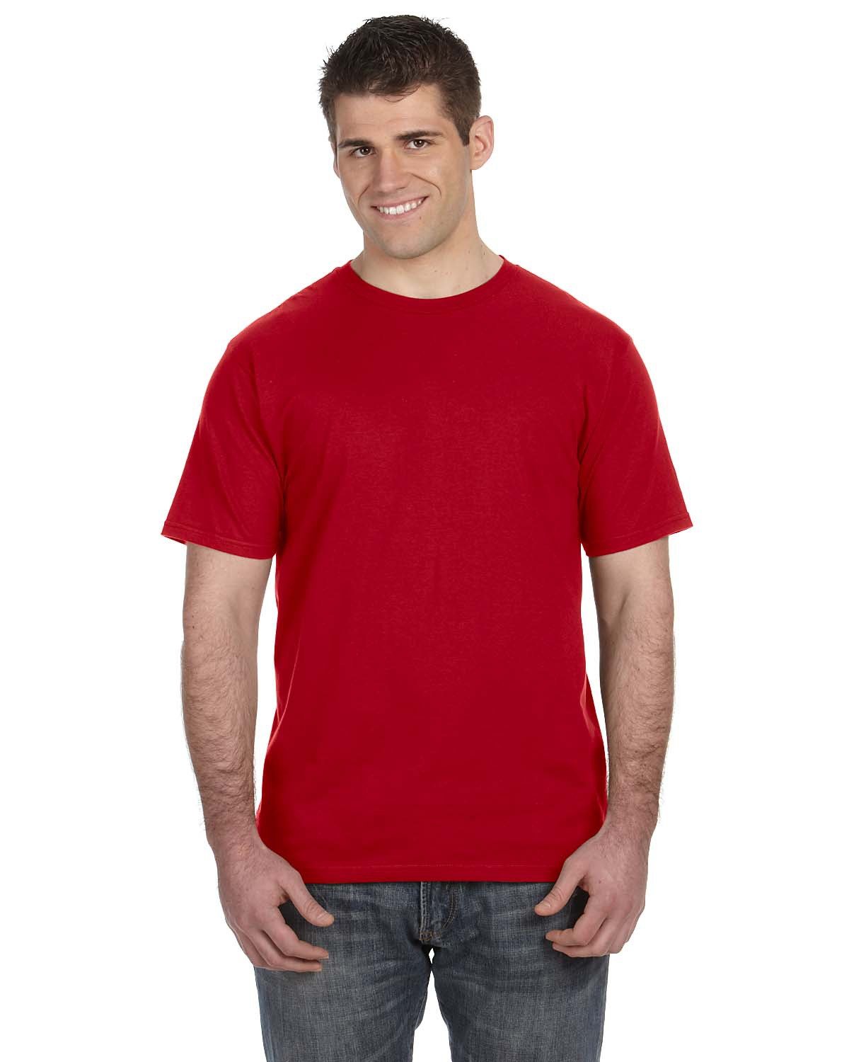 Gildan 980 Adult Softstyle T-Shirt in Red size Small | Ringspun Cotton A980
