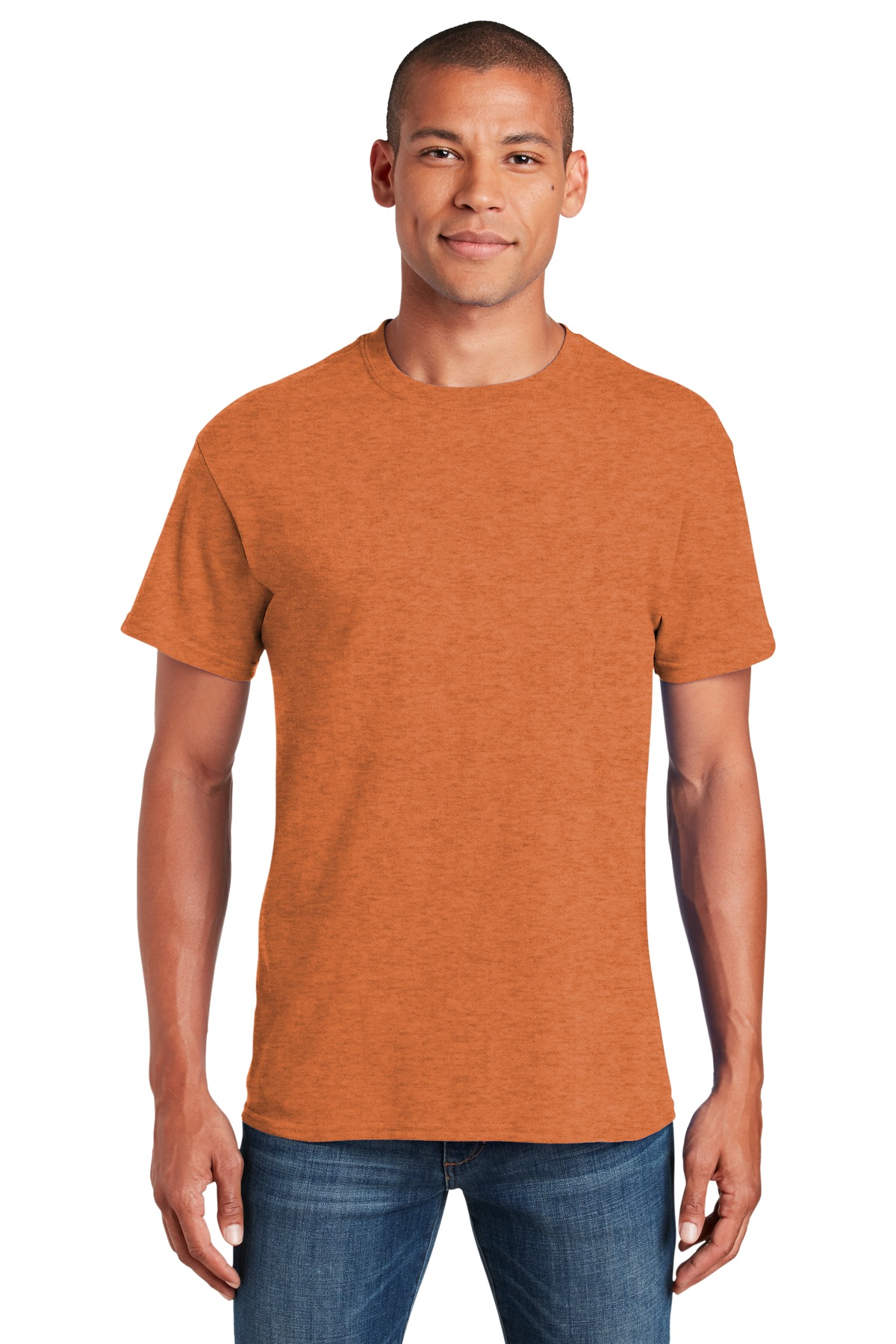 Gildan G500 Adult Heavy Cotton T-Shirt in Sunset size Large 5000, G5000