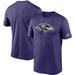 Men's Nike Purple Baltimore Ravens Logo Essential Legend Performance T-Shirt